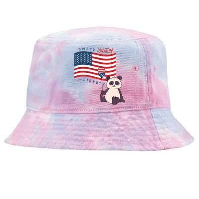 Usa America Sweet Land Liberty Animals Funny Gift Tie-Dyed Bucket Hat