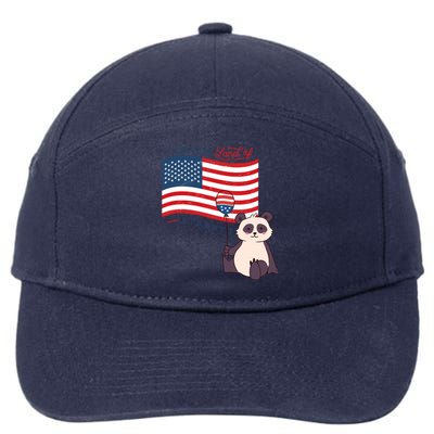 Usa America Sweet Land Liberty Animals Funny Gift 7-Panel Snapback Hat