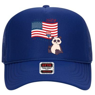 Usa America Sweet Land Liberty Animals Funny Gift High Crown Mesh Back Trucker Hat