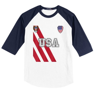 Usa America Soccer Jersey Red Blue Football Usa 2026 Baseball Sleeve Shirt