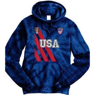 Usa America Soccer Jersey Red Blue Football Usa 2026 Tie Dye Hoodie