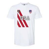 Usa America Soccer Jersey Red Blue Football Usa 2026 Softstyle CVC T-Shirt