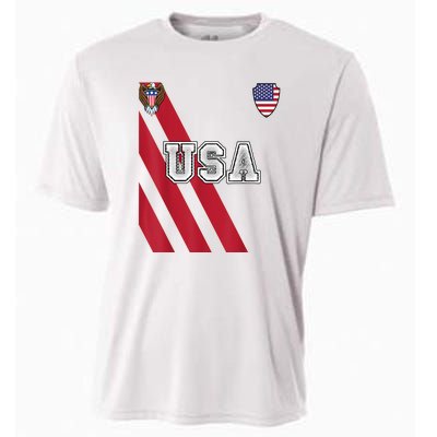 Usa America Soccer Jersey Red Blue Football Usa 2026 Cooling Performance Crew T-Shirt