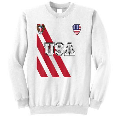 Usa America Soccer Jersey Red Blue Football Usa 2026 Sweatshirt