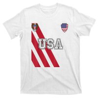 Usa America Soccer Jersey Red Blue Football Usa 2026 T-Shirt