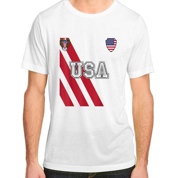 Usa America Soccer Jersey Red Blue Football Usa 2026 Adult ChromaSoft Performance T-Shirt