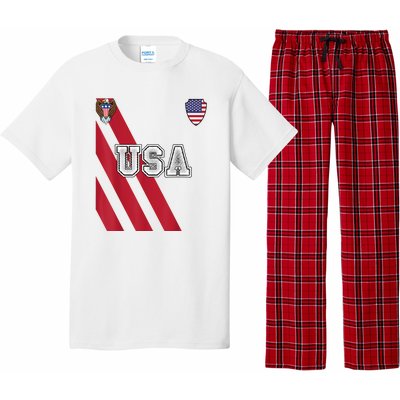 Usa America Soccer Jersey Red Blue Football Usa 2026 Pajama Set