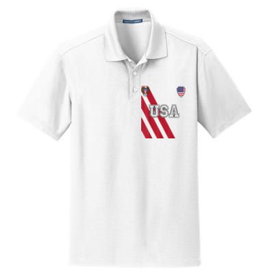 Usa America Soccer Jersey Red Blue Football Usa 2026 Dry Zone Grid Polo