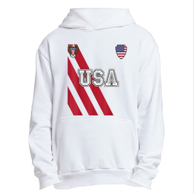 Usa America Soccer Jersey Red Blue Football Usa 2026 Urban Pullover Hoodie