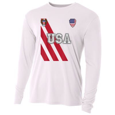 Usa America Soccer Jersey Red Blue Football Usa 2026 Cooling Performance Long Sleeve Crew