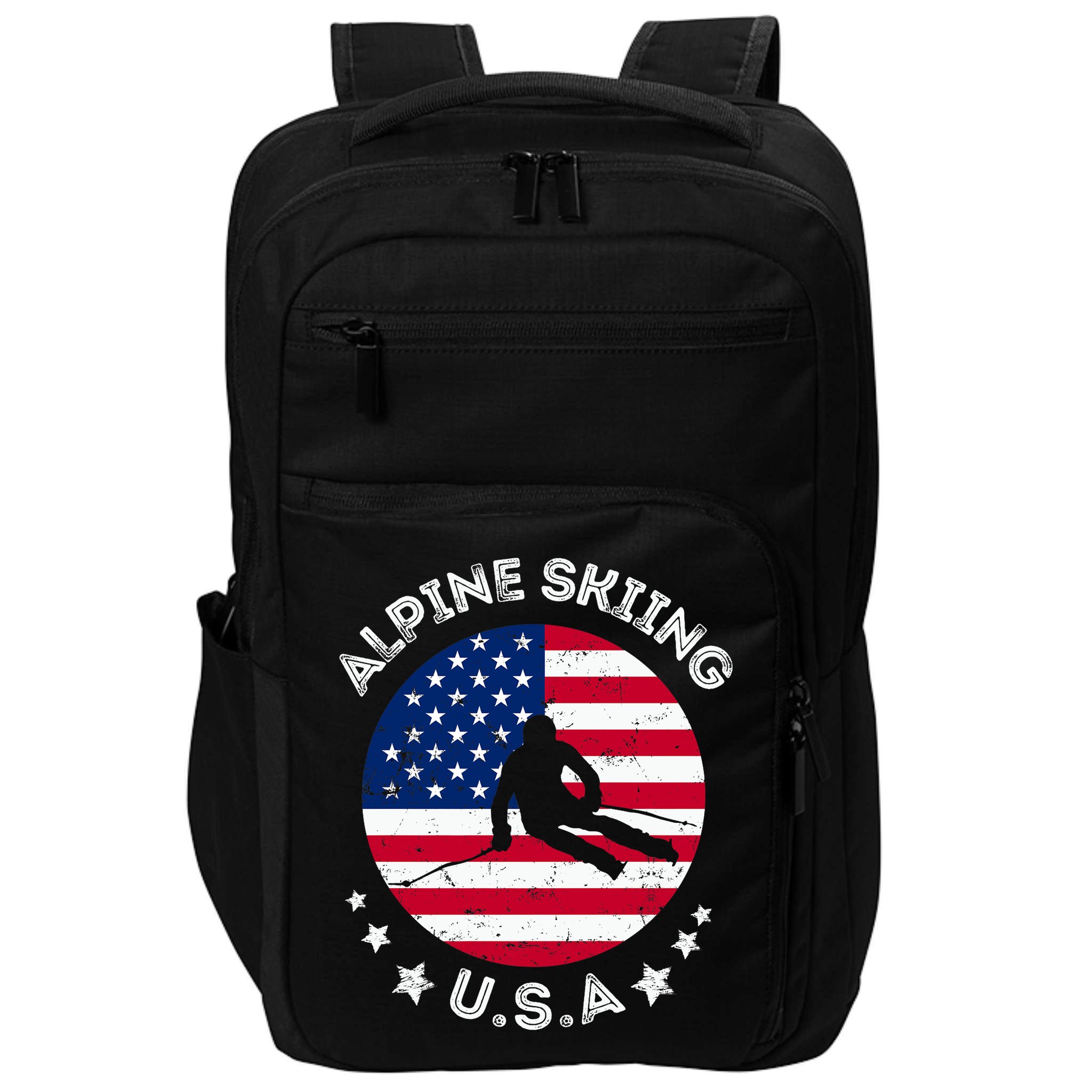 US Alpine Skiing Team Retro Support USA Downhill Skiing Team Impact Tech Backpack