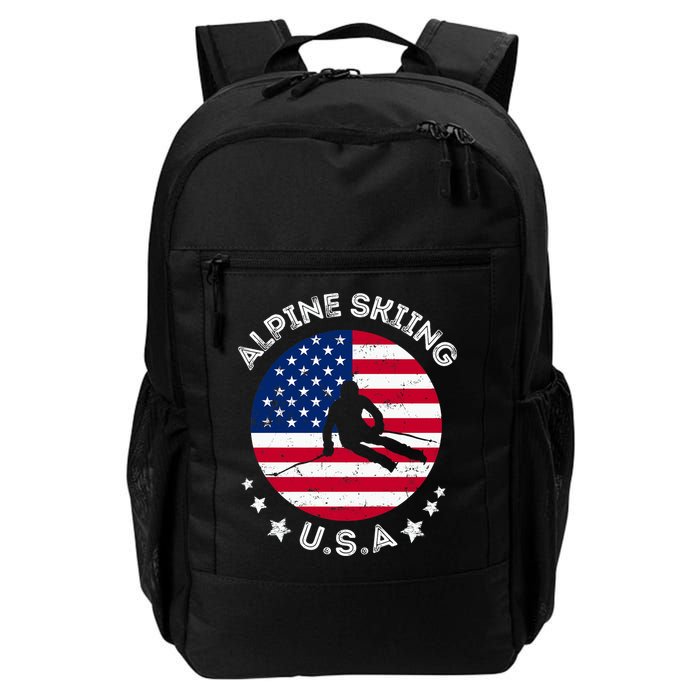 US Alpine Skiing Team Retro Support USA Downhill Skiing Team Backpack