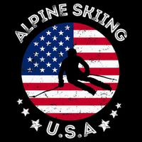US Alpine Skiing Team Retro Support USA Downhill Skiing Team Backpack