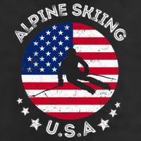 US Alpine Skiing Team Retro Support USA Downhill Skiing Team Hat