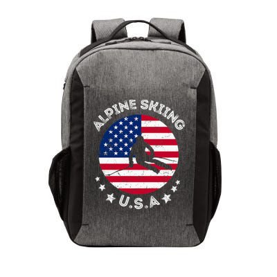 US Alpine Skiing Team Retro Support USA Downhill Skiing Team Vector Backpack