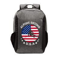US Alpine Skiing Team Retro Support USA Downhill Skiing Team Vector Backpack
