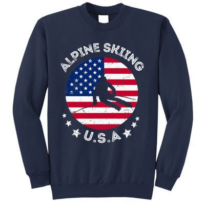 US Alpine Skiing Team Retro Support USA Downhill Skiing Team Sweatshirt