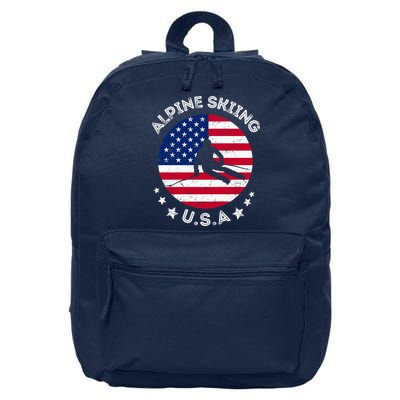 US Alpine Skiing Team Retro Support USA Downhill Skiing Team 16 in Basic Backpack