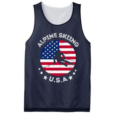 US Alpine Skiing Team Retro Support USA Downhill Skiing Team Mesh Reversible Basketball Jersey Tank