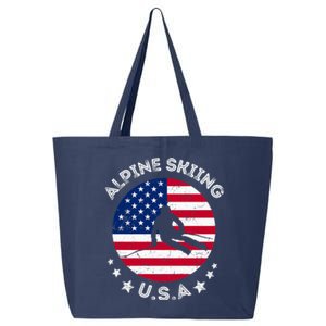 US Alpine Skiing Team Retro Support USA Downhill Skiing Team 25L Jumbo Tote