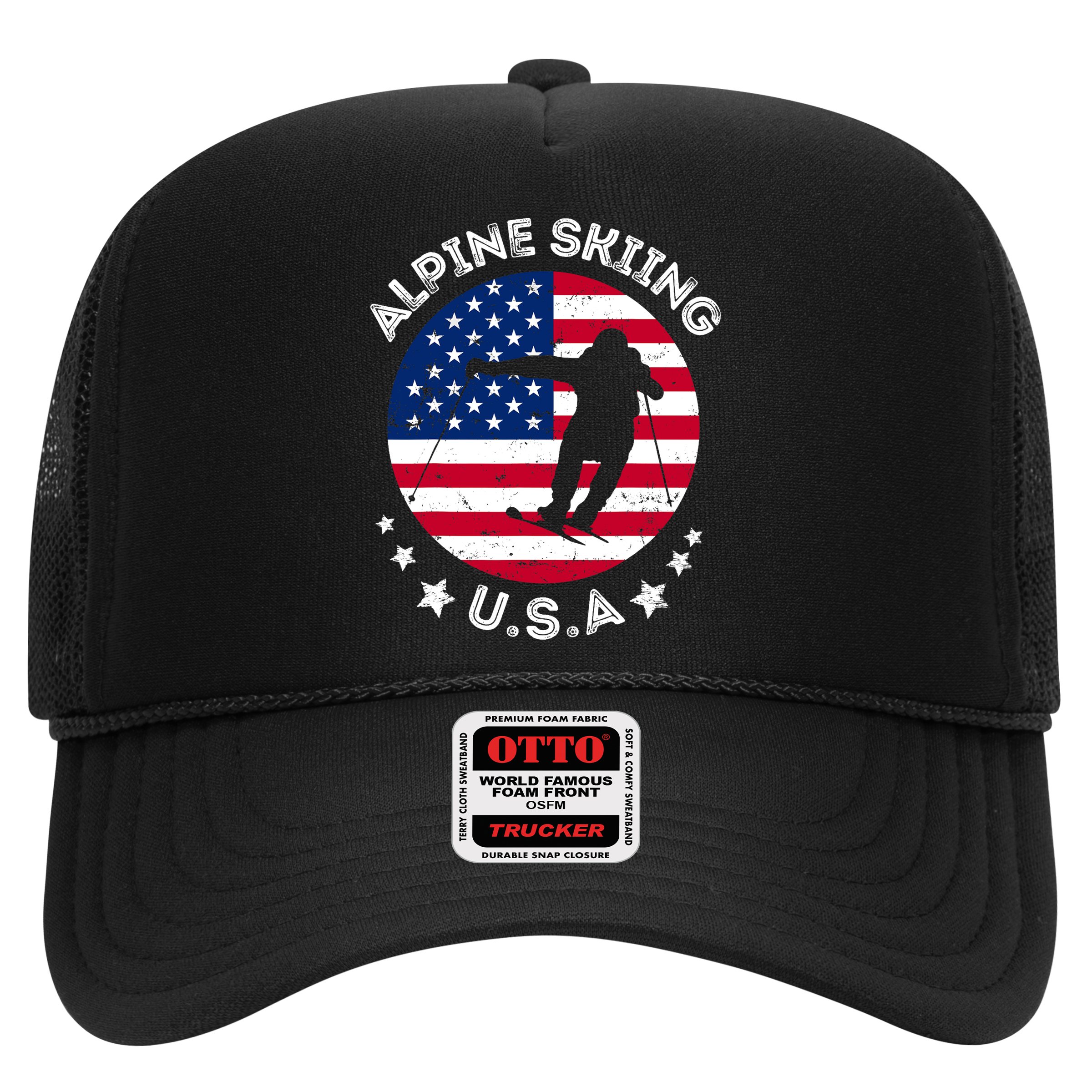 USA Alpine Skiing Team Retro Support USA Downhill Skiing Hat