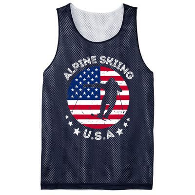 USA Alpine Skiing Team Retro Support USA Downhill Skiing Mesh Reversible Basketball Jersey Tank