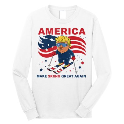 Usa Apres Ski Make Skiing Great Again Donald Trump Long Sleeve Shirt