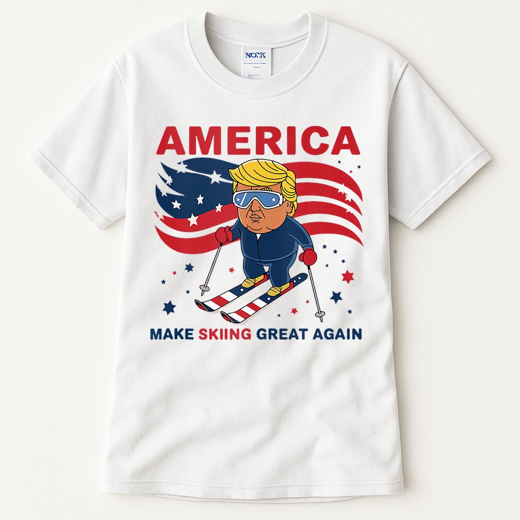 Usa Apres Ski Make Skiing Great Again Donald Trump Tall T-Shirt