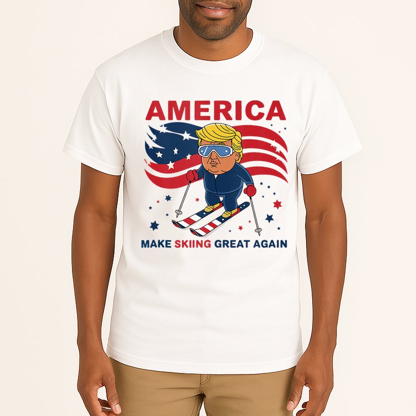 Usa Apres Ski Make Skiing Great Again Donald Trump Tall T-Shirt