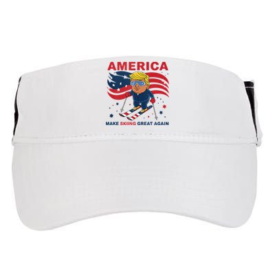 Usa Apres Ski Make Skiing Great Again Donald Trump Adult Drive Performance Visor