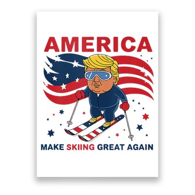 Usa Apres Ski Make Skiing Great Again Donald Trump Poster