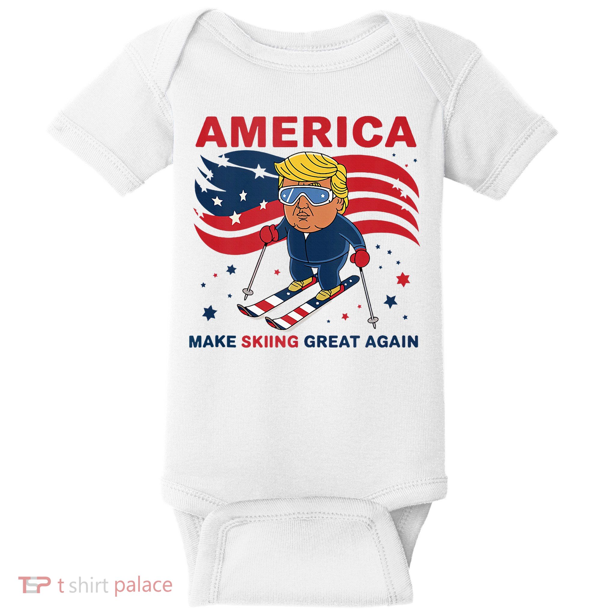 Usa Apres Ski Make Skiing Great Again Donald Trump Baby Bodysuit