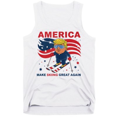 Usa Apres Ski Make Skiing Great Again Donald Trump Tank Top
