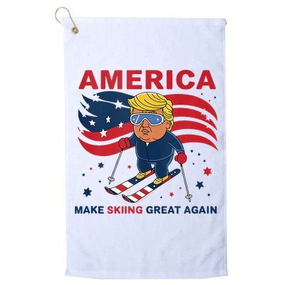 Usa Apres Ski Make Skiing Great Again Donald Trump Golf Towel