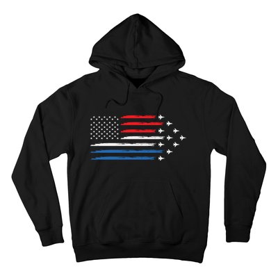 USAF Air Show American Flag 4th Of July Hoodie