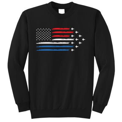 USAF Air Show American Flag 4th Of July Sweatshirt