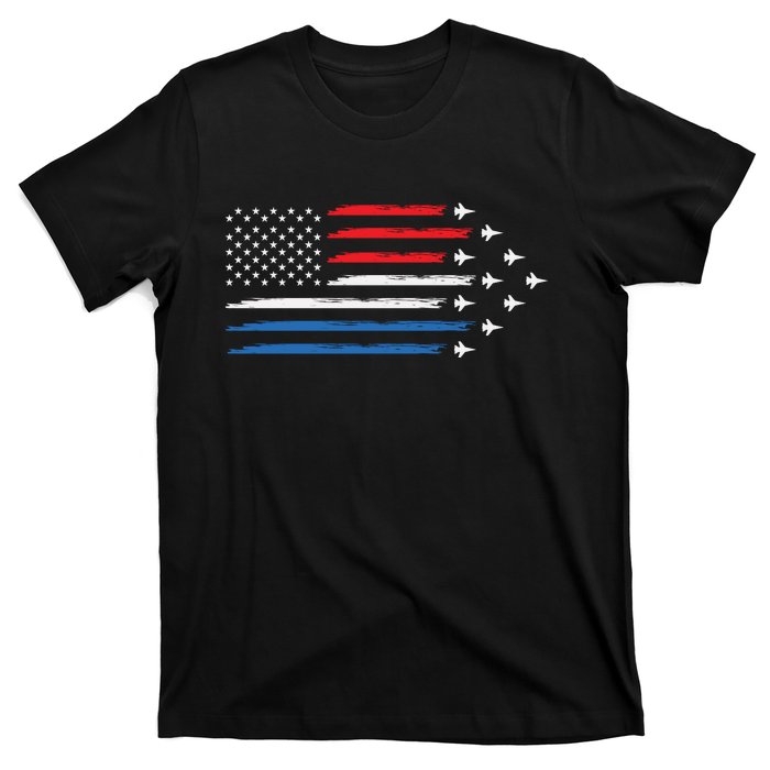 USAF Air Show American Flag 4th Of July T-Shirt