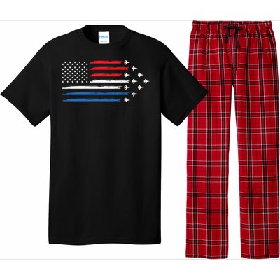 USAF Air Show American Flag 4th Of July Pajama Set