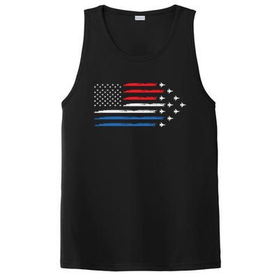 USAF Air Show American Flag 4th Of July PosiCharge Competitor Tank