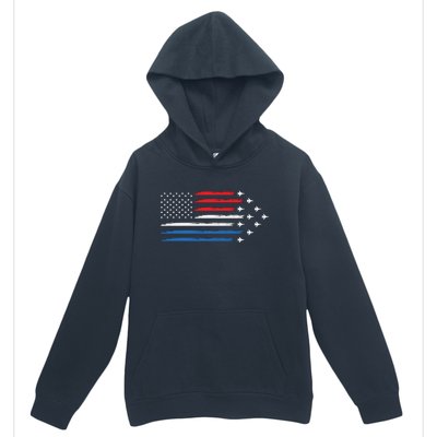 USAF Air Show American Flag 4th Of July Urban Pullover Hoodie