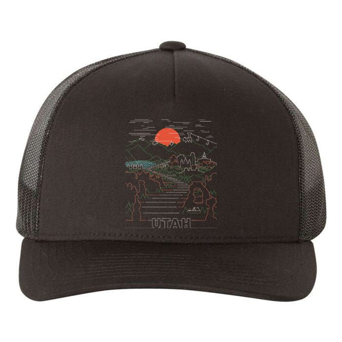 Utah Art Salt Lake City Ut Delicate Arch Bryce And Zion Yupoong Adult 5-Panel Trucker Hat