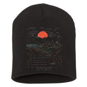 Utah Art Salt Lake City Ut Delicate Arch Bryce And Zion Short Acrylic Beanie