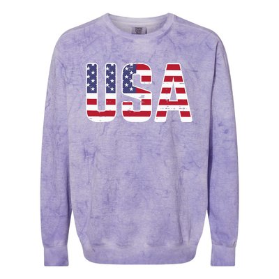 USA America Soccer Boys Girls Colorblast Crewneck Sweatshirt