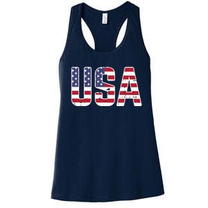 USA America Soccer Boys Girls Women's Racerback Tank