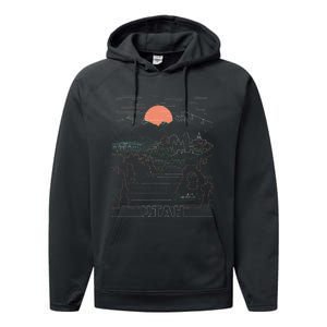 Utah Art Salt Lake City Ut Delicate Arch Bryce And Zion Performance Fleece Hoodie