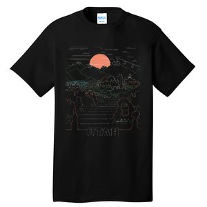 Utah Art Salt Lake City Ut Delicate Arch Bryce And Zion Tall T-Shirt