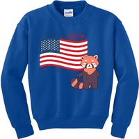 Usa America Sweet Land Liberty Bear Gift Kids Sweatshirt