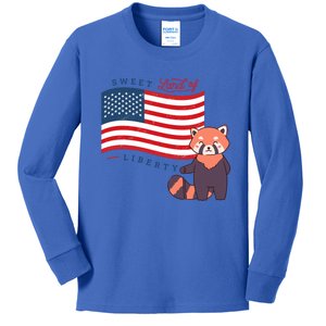 Usa America Sweet Land Liberty Bear Gift Kids Long Sleeve Shirt