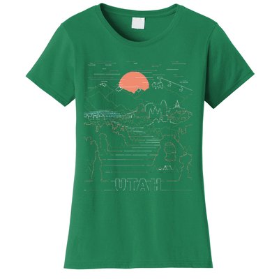 Utah Art Salt Lake City UT Delicate Arch Bryce And Zion Women's T-Shirt