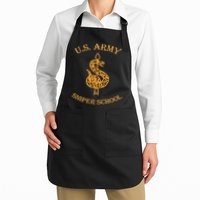U.S. Army Sniper School marksmanship longrange precision Full-Length Apron With Pockets